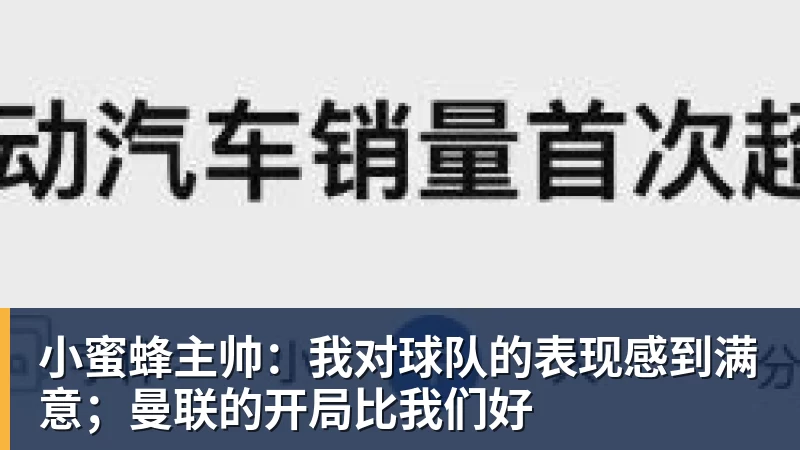 小蜜蜂主帅:我对球队的表现感到满意;曼联的开局比我们好